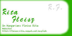 rita fleisz business card